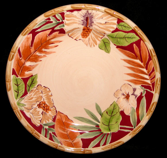 HOME TRENDS HIBISCUS DINNER PLATE(s)