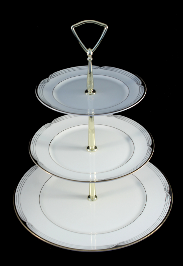 LENOX CHINA ERICA 3 TIER SERVING TRAY PLATTER eBay