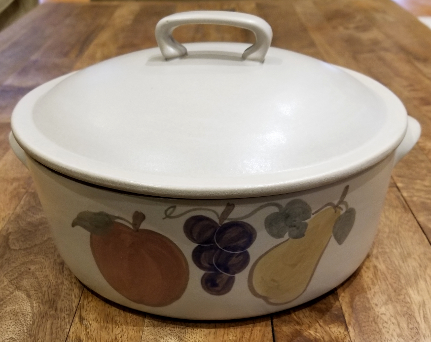 Goss Chatham Pottery Harvest Tree of Life Fruit Covered Casserole
